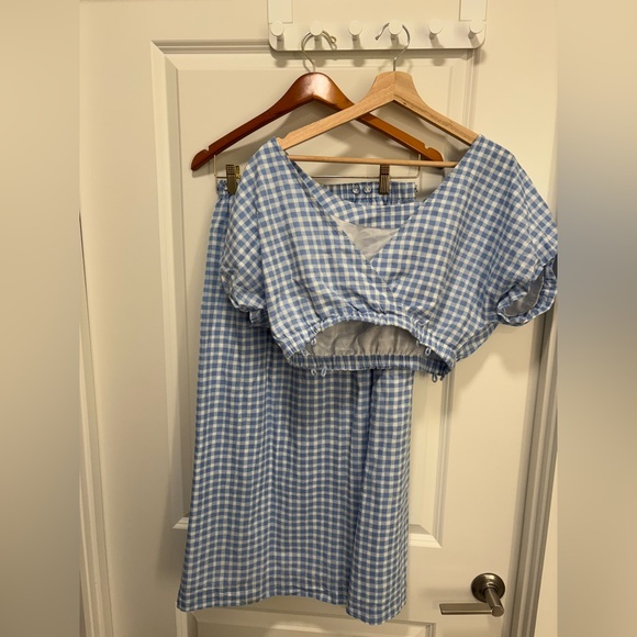 Blue Gingham Two-Piece Set - Picture 5 of 5